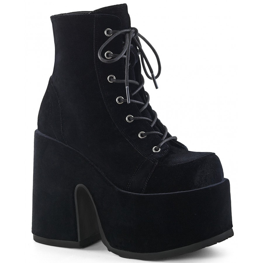 black platform boots chunky heel