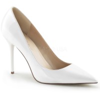 White Classique Pointed Toe Pump