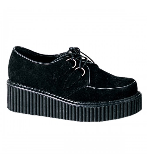 Black Suede Womens Creeper