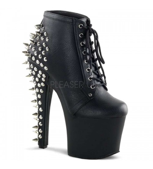 Fearless Extreme High Heel Studded Granny Boots