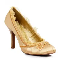 Satin Doll Gold High Heel Pump