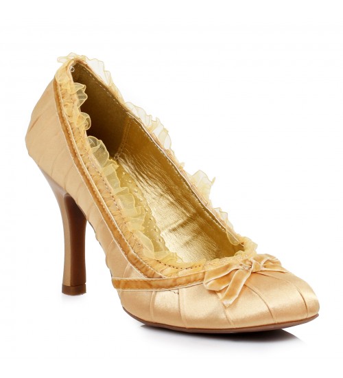 Satin Doll Gold High Heel Pump