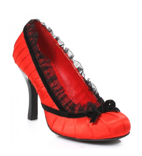 Satin Doll Red High Heel Pump