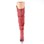 Classique Red Scrunch Thigh High Boot