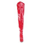 Seduce Red Patent Wide Calf Thigh High Boots