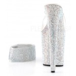 Bejeweled Rhinestone 8 Inch High Platform Sandal