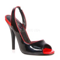 Red and Black Seduce Slingback Pump