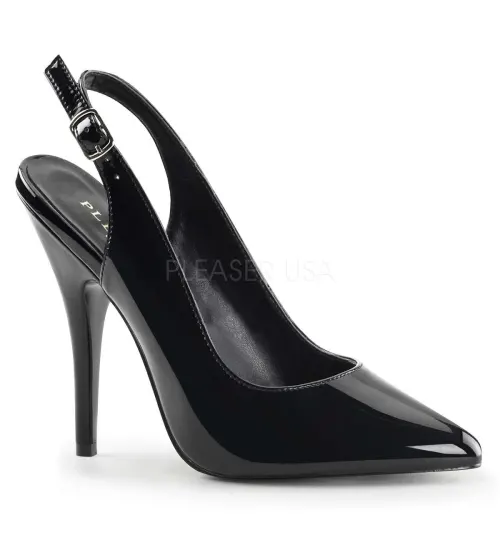 Black Seduce Slingback Pump