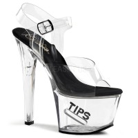 Tips Clear Platform Stripper Sandal