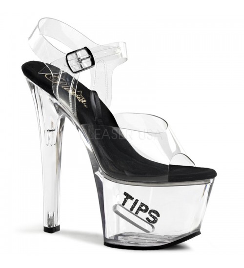 Tips Clear Platform Stripper Sandal