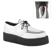 White Faux Leather Mens Basic Creeper Loafer