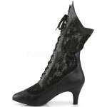 Divine Wide Width Black Victorian Platform Boots