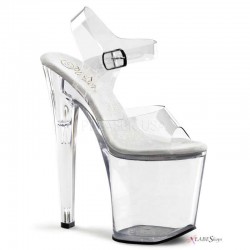 Clear Xtreme 8 Inch High Platform Sandal