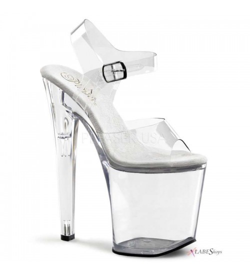 Clear Xtreme 8 Inch High Platform Sandal