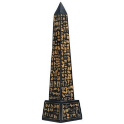 Egyptian Obelisk Black and Gold Statue