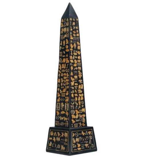 Egyptian Obelisk Black and Gold Statue