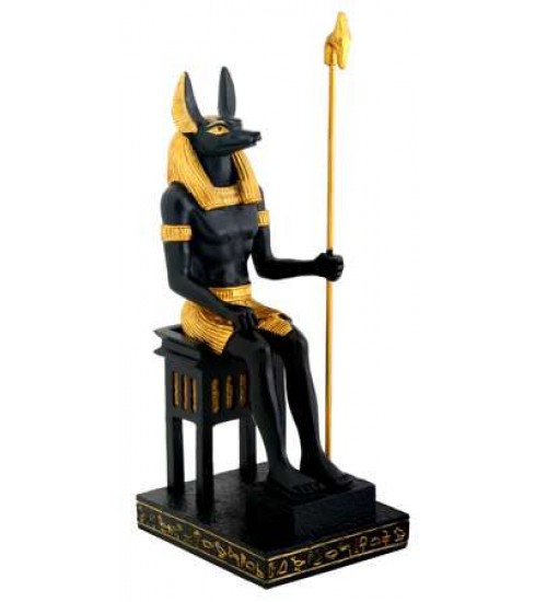 Anubis Egyptian God Seated Statue