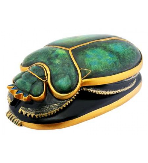 Green and Gold Egyptian Scarab