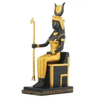 Isis Egyptian Goddess Sitting on Throne Statue