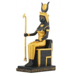 Isis Egyptian Goddess Sitting on Throne Statue
