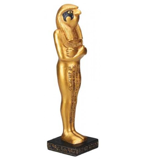 Horus Egyptian God Gold Resin Statue