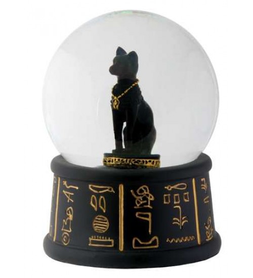 Bastet Egyptian Cat Water Globe