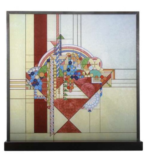 Frank Lloyd Wright May Basket Art Glass Panel