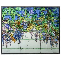 Tiffany Wisteria Art Glass Window Reproduction
