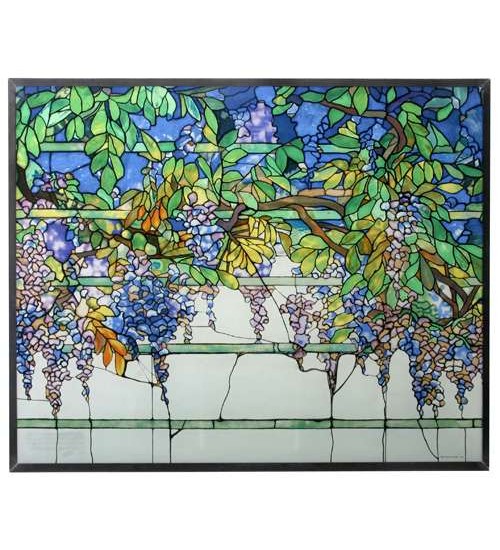 Tiffany Wisteria Art Glass Window Reproduction