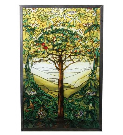 Tiffany Tree of Life Art Glass Window Reproduction