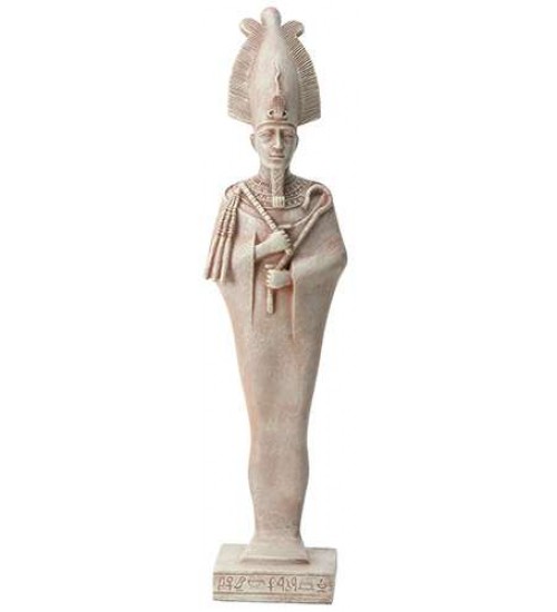 Osiris Egyptian God Limestone Color Statue - 8.5 Inches