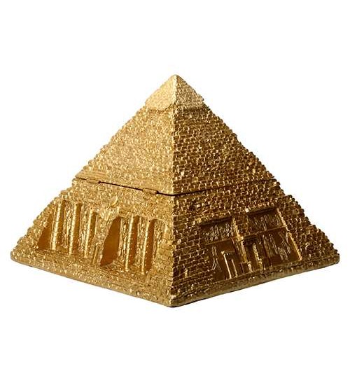 Pyramid Egyptian Golden 5 1/2 Inch Box