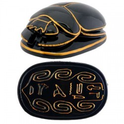 Black and Gold Egyptian Scarab