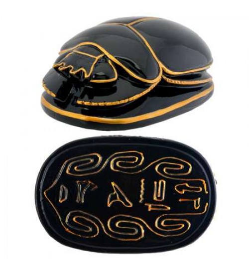 Black and Gold Egyptian Scarab