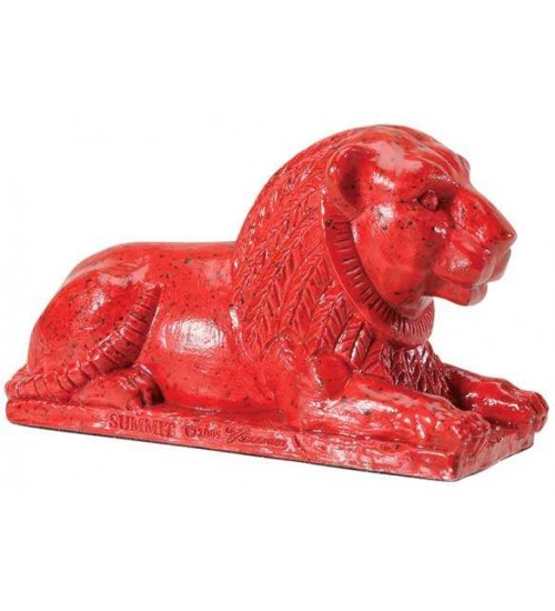 Egyptian Lion Red Statue