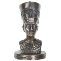 Nefertiti Egyptian Queen Mini Bronze Bust