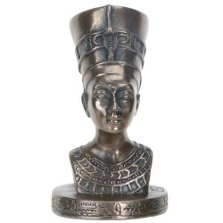 Nefertiti Egyptian Queen Mini Bronze Bust