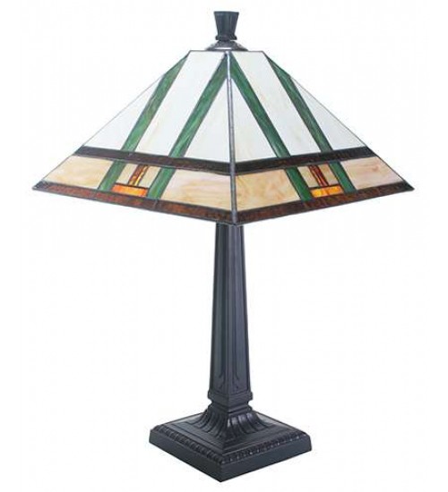 Mission Style Art Glass Table Lamp