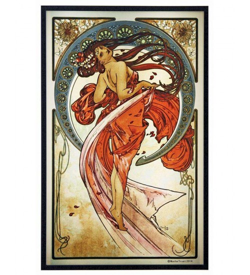 Arts Dance Alphonse Mucha Stained Glass Art Panel