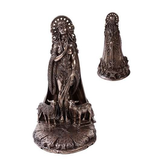 Brigid Bronze Finish Celtic Goddess Statue