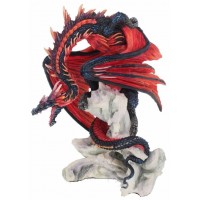 Bloodfire Red Dragon Statue