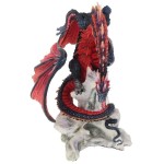 Bloodfire Red Dragon Statue
