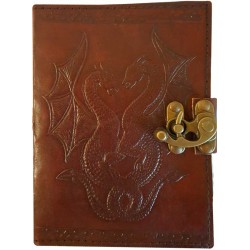 Double Dragon Leather Journal with Latch
