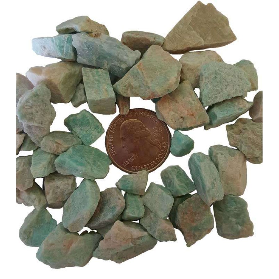Amazonite Raw Untumbled Stones 1 Pound Pack Magical Stones