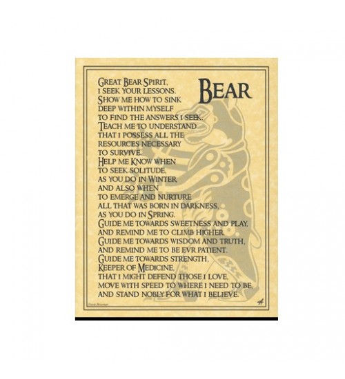 Bear Animal Spirit Parchment Poster