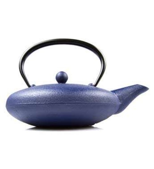 Blue Cast Iron Tea Pot