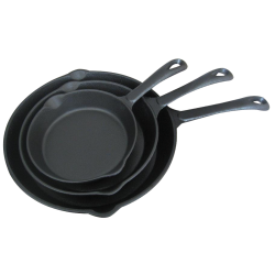 Cast Iron Skillet Trio with Long Handles