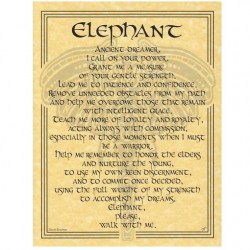 Elephant Animal Spirit Parchment Poster