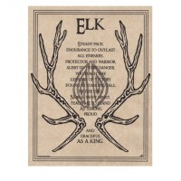 Elk Animal Spirit Parchment Poster