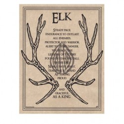 Elk Animal Spirit Parchment Poster
